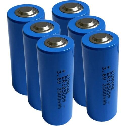 6PCS ER18505M 18505M 3.6V A size Lithium Battery High magnification ER18505 18505 3500mAh Li-SOCl2 PLC controly batteries