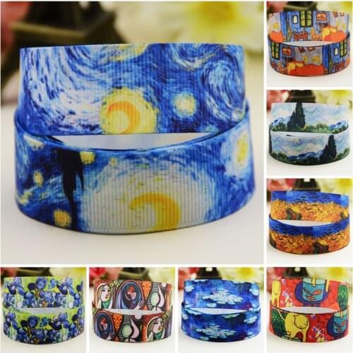 22mm 25mm 38mm 75mm Ruban satin Painting Cartoon Character printed Grosgrain Ribbon party decoration 10 Yards Mul104