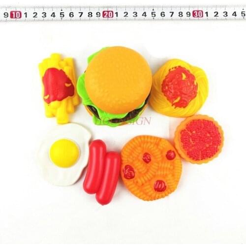 7pcs toy kitchen for girls Kitchen Toys Girl Toy Emulation Food Red Bean Biscuit Fried Strawberry Cake French Fries 2020