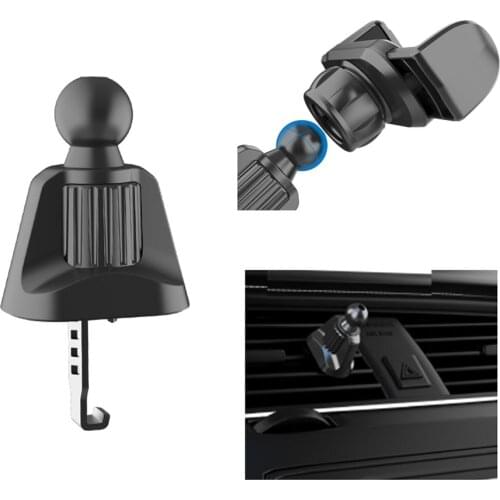 Car Air Vent Clip 17mm Ball Head Adapter for Car Phone Holder Mount Magnetic Support Universal Stand Car Charger Gravity Bracket