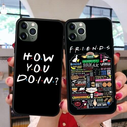 BigChen For iPhone 6 6s 7 8 Plus X XR XS Max 11 12 Pro Max 5 5s SE Phone Case Central Perk Friends Soft TPU Case For iPhone XS