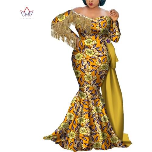 Arican Traditional Clothing for Women 2021 Dashiki Plus Size Lady African Clothes Bazin Plus Size Party Dress WY6984