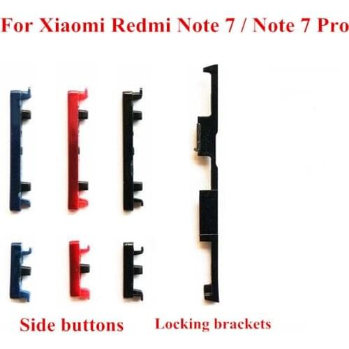 Power & Volume Side Button Keys + Lock Locking Braces Brackets for Xiaomi Redmi Note 7 & Pro