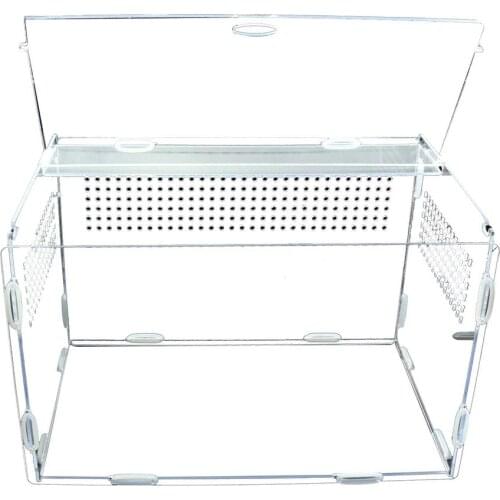 Reptile Breeding Box Lizard Centipede Spider Chameleon Terrarium Ornamental Box Acrylic Terrarium Transparent Box Observe