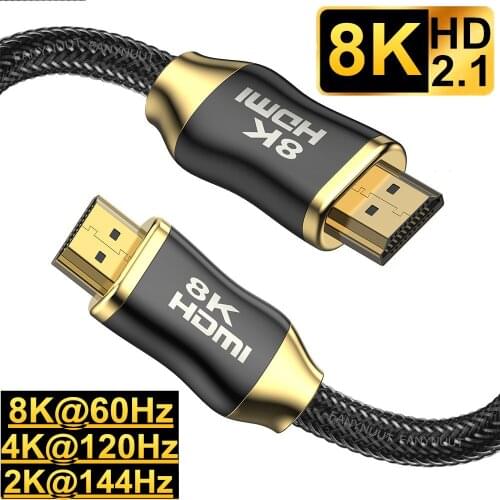 HDMI 2.1 Cable 8K HDMI Cable for Xiaomi Mi Box HDMI 2.1 Cable 8K/60Hz 4K/120Hz HDR10+ Digital Cable for PS5 HDMI Splitter Cable