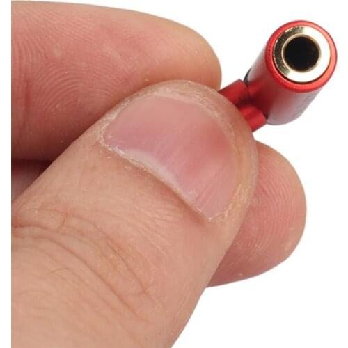 3.5mm Earphone Audio Adapter Cable Converter Red For Mic Microphone Parts