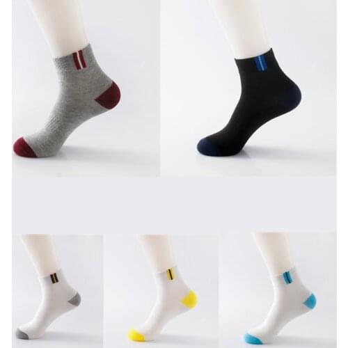 5 Pairs Men Socks Crew Business Stitching Solid Fashion Sock Male Boy Stretchy Excellent Quality Meias Sock EU 39-43 Meias