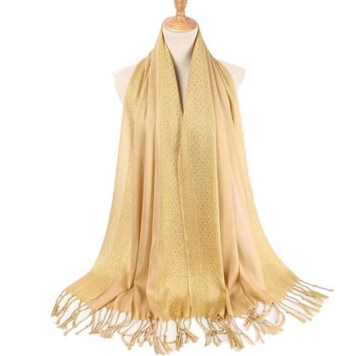 New Shimmer fashion printe Gold color glitter viscose shawls muslim hijab popular wrap scarves/scarf