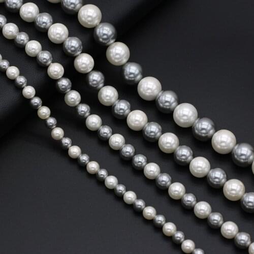 Wholesale Natural Shell Beads Imitation Pearls Punch Scattered Bead for Jewelry Making Diy Bracelet Earrings Accessories
