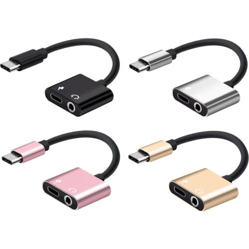 Applicable to Android Phone Mobile Phone Type-c to 3.5mm Two-in-one Adapter for Listening to Songs and Charging
