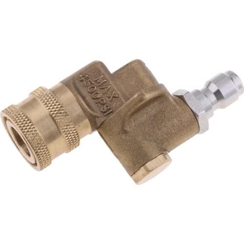 1/4'' Quick Connecting Pivoting Coupler for Pressure Washer Nozzle 120 Deg