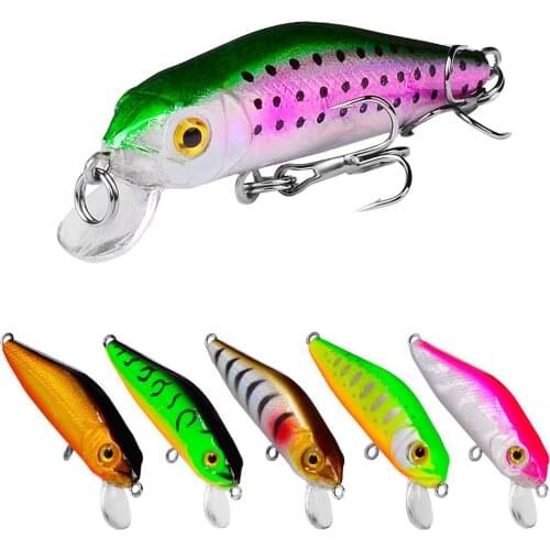 1PCS Minnow Fishing Lure 62mm4.7g Topwater Hard Bait Wobbler Jig Bait Crankbait Carp Striped Bass Pesca Fishing Tackle Swim Bait