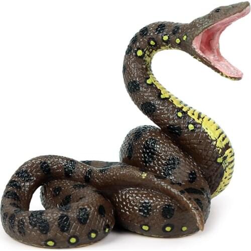 Realistic Open Mouth Snake Toy Scary Big Python Toys Halloween Party Garden Props Animal Model Toy