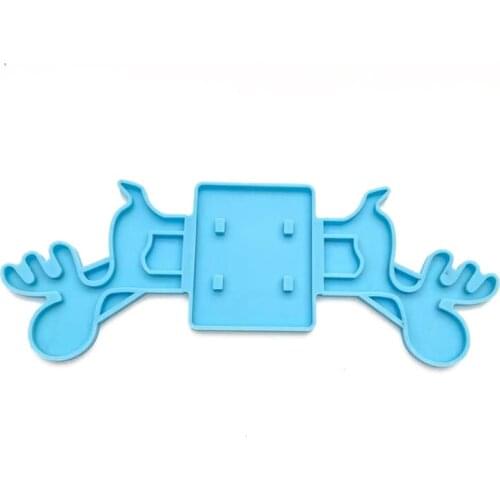 N0HE Christmas Elk Mobile Phone Holder Resin Mold Cellphone Bracket Silicone Mould