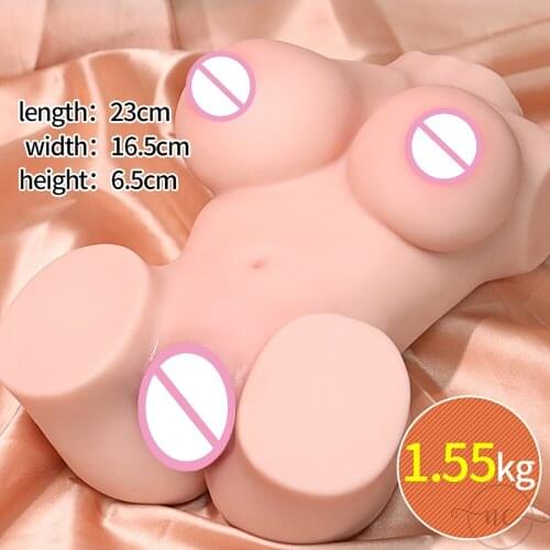 Silicone doll Big Ass 3D Vagina Anal Artificial Pussy Double Channels Tight Vagina Anus Male Adult Sex Toys Masturbator for man