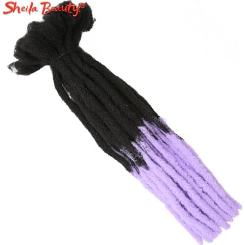 Crochet Braids Hair Ombre Synthetic Handmade Dreadlocks Faux Locs For Men And Women Afro Black Braiding Hair Extensions