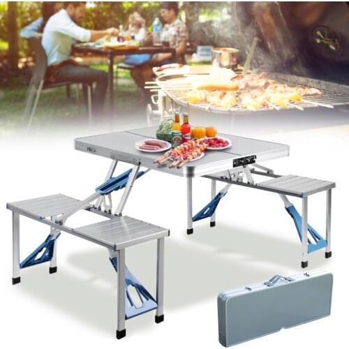 Outdoor Folding Chair Camping Aluminium Alloy Picnic Table Waterproof Ultra-light Durable Folding Table Bbq Grill Table Folding