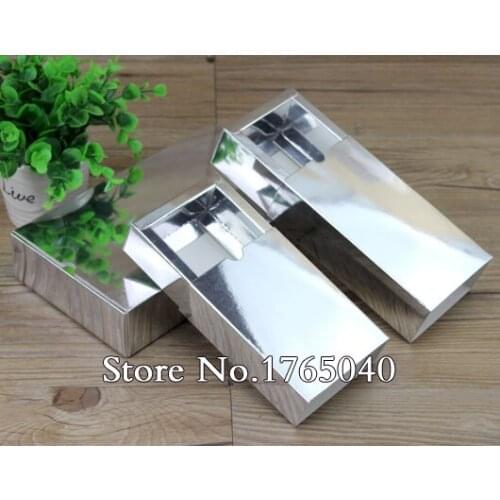 Inner size17*12*5.2cm Silvery gift Cardboard Boxes cardboard Packaging box white Paper Gift boxes Drawer Gift cart 100piece\lot