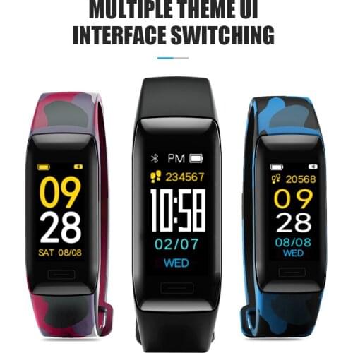 Waterproof Smart Fitness Wristband Bluetooth 4.0 Sport Heart Rate Blood Pressure Tracker Pedometer Sleep Monitor Remote Camera