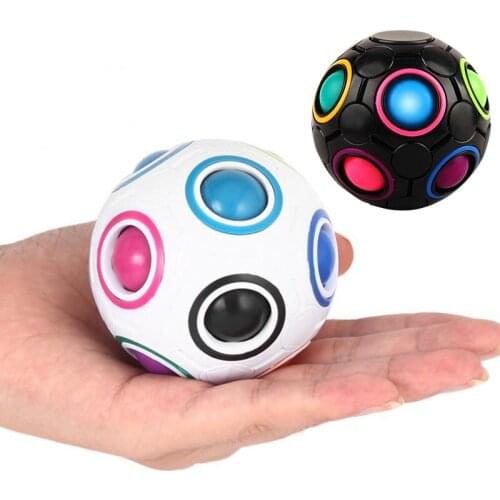 Magic Puzzle Rainbow Fidget Ball Twiist Toys Childrens Educational Birthday Gifts Adult Stress Reliever spinner 2021 Wholesale