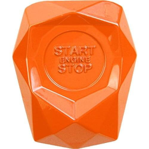 Car Engine Start Stop Switch Button Protection Cover, Prevent Children from Touching, Decorative Auto Parts, Orange