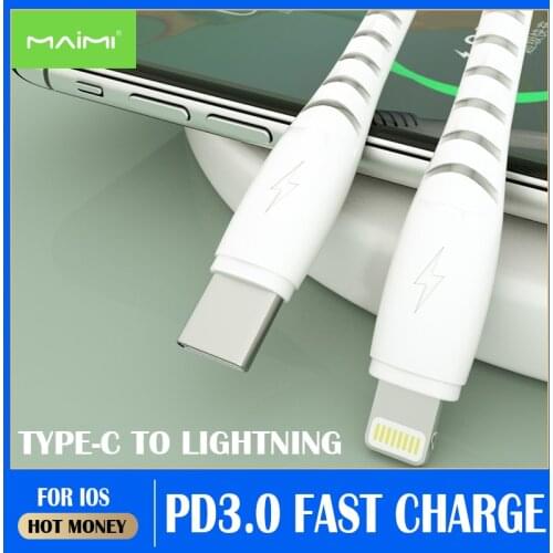 20W PD Type C To Lightning Cable for iPhone 12 11 Pro Xs Max Fast Charging Charger for MacBook iPad Type-C USBC Data Wire Cord