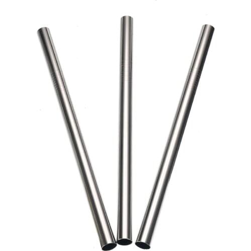 3/5Pcs Reusable 304 Stainless Steel Metal Straw Drinking Tools with Cleaning Brush Bar Juice Milk Drink Household Straws