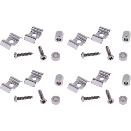 4 Pairs Guitar Roller String Tree Guide Retainer for ST SQ Guitar Electric Guitar Parts Instrument Accessories - Silver