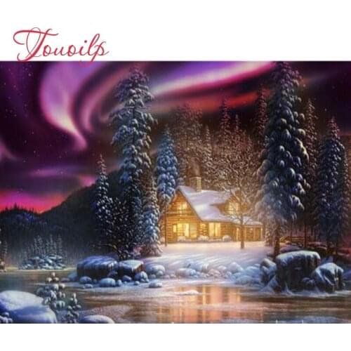 TOUOILP 5D Full DIY 5d Diamond painting"Snow scene"patterns bead Cross Stitch Rhinestone Embroidery Mosaic Hindu god,decor home