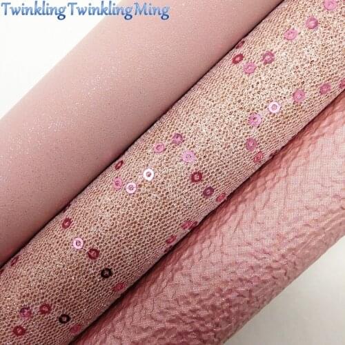 Sequins Glitter Fabric, Iridescent Synthetic Leather, Glitter Suede Faux Fabric Sheets For Bow A4 21x29CM Twinkling Ming XM020K