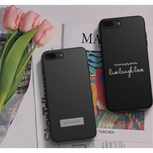 Black Minimalist Text Quote Phone Case Fundas Shell Cover For Samsung S10 S20 Fe Lite S21 S30 ULTRA Plus 5G