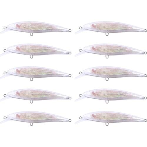 50pcs 11CM 11g blank nude baits crankbait Minnow bait Unpainted Lure Bodies Fishing bait
