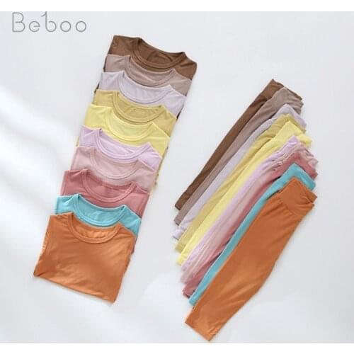 Kids Clothes Summer Children Spring Clothing Suit For toddler boy pajama sets Velvet T-shirt +Pants Cotton 0-3years 2021