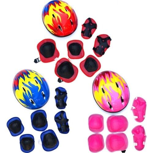 7in1 Kids Helmet Bike Helmet Childrens Protective Gear Boys Girls Cycling Riding Helmet Kids Bicycle casco ciclismo & Knee Pads