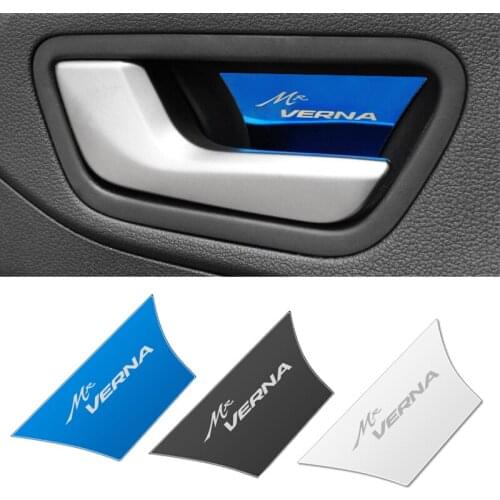 For Hyundai Verna Stainless Steel Car Styling Inner Door Bowl Sticker interior moulding Covers Accessories