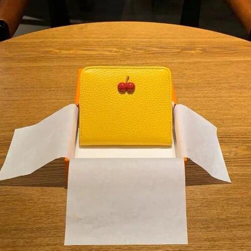 Double skin short yellow Wallet
