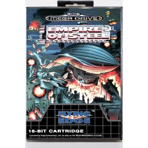 Steel Empire (aka Empire of Steel) Game Cartridge 16 bit MD Game Card With Retail Box For Sega Mega Drive For Genesis