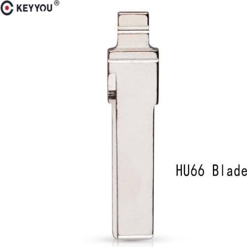 KEYYOU 10pcs NO.89 Replacement Flip Folding Remote Key Blade Car Blank For Audi A6L Original Blade Remote Uncut HU66 Key Blade