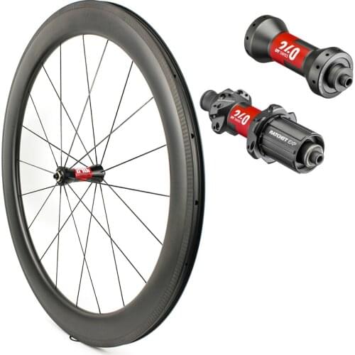 HULKWHEELS 700c Carbon Wheelset 25mm Width 60mm Depth Tubular Carbon Road Bike Wheels With Pillar 1423 Spoke 240s Hub