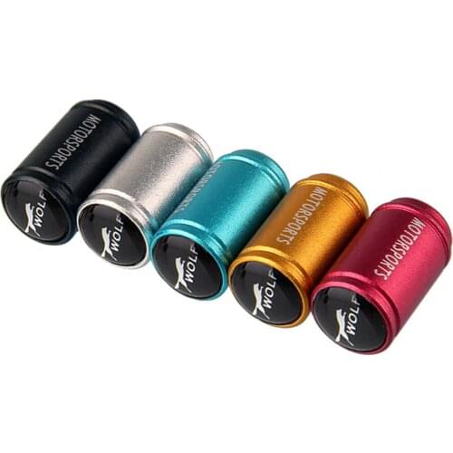 Car Tire Valve Caps Valve Cover Accessory For Wolf Logo For Fusion GT350 GT500 Taurus Edge Focus 2 3 Ecosport F150 Everest