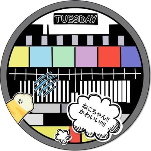 Round Carpet Retro Personality Cartoon Pattern Living Room Rug Multicolor Home Decoration Non-Slip Bedroom Floor Mat Baby Carpet