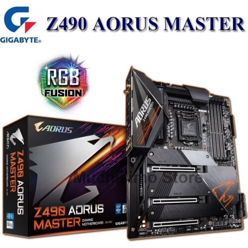 LGA 1200 Gigabyte Z490 AORUS MASTER Motherboard DDR4 128GB DDR4 2133MHz PCI-E 4.0 M.2 PC Desktop Z490 New Mainboard SATA III