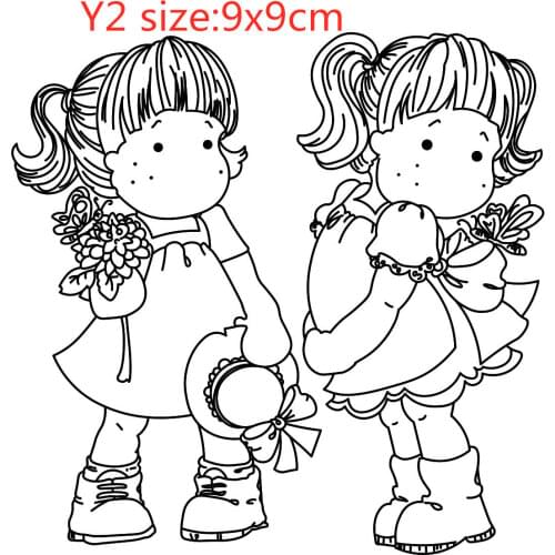 Yulan girl Metal Cutting Dies and stamps Dies for Scrapbooking Album Embossing New Dies for