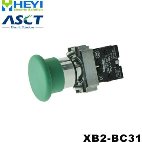 Green mushroom micro switch XB2-BC31 pressure button switch 1NO momentary push button