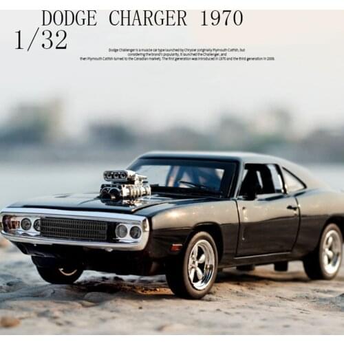 1/32 Fast&Furious Dodge Charger Car Model Diecast Alloy Horses Muscle Vehicle With Sound Light Pull Back Kid Toy Gift Collection