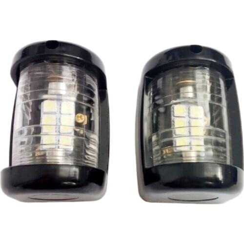 Marine Boat Yacht Navigation Light 12V LED Mini Masthead/Stern Light One Pair Black