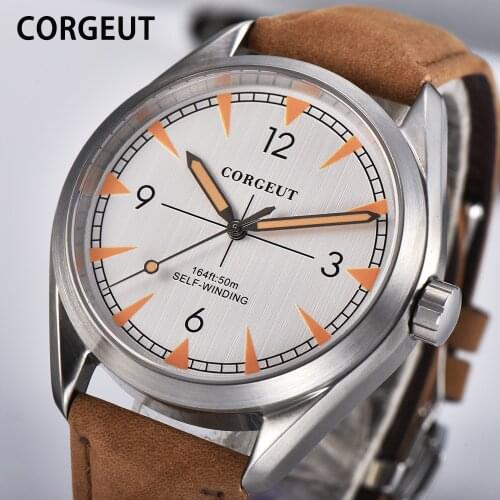 CORGEUT Mens Watch Automatic Calendar Citizen Mechanical Sapphire Glass Men Wristwatch Luxury Brand Wristwatch Montre homme