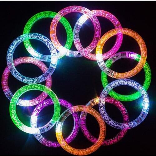 Ground stall burst toy glow acrylic bracelet Christmas concert props flash led bubble glow bracelet