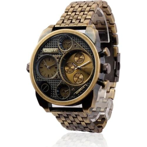 OULM 9316 Brand Original Fashion Luxury Watch Mens Big Face Dual Time 2018 Montre Homme Marque Relogio Masculino Reloj Hombre