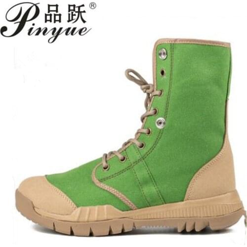 Spring high top breathable outdoor hiking boots workwear Martin boots canvas casual sports couple shoes